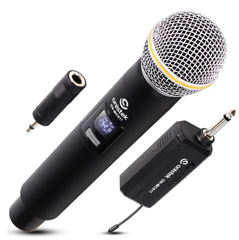 Microfone Sem Fio Bat.Recar ON-MC811 Onistek
