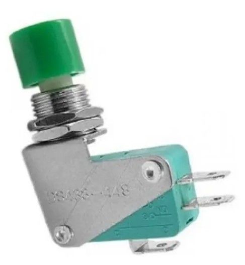 Chave Botão DS-438 S/ TRAVA VERDE  NF e NA 