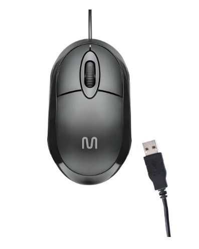 Mouse USB Com Fio Multilaser MS100