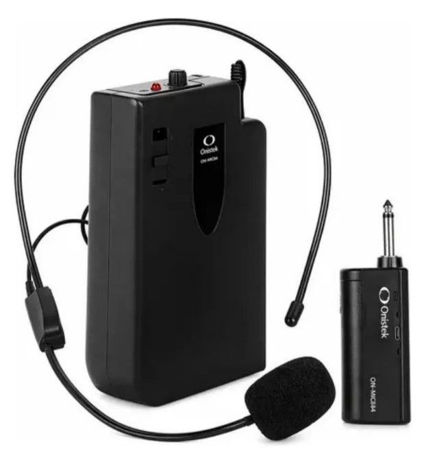 Microfone de Lapela Sem Fio Receptor P10 ...