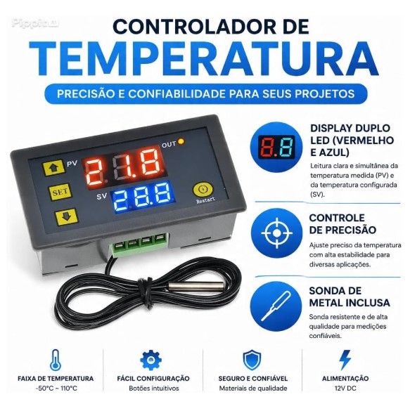 Termostato Digital W3230 110v-220v Contro...